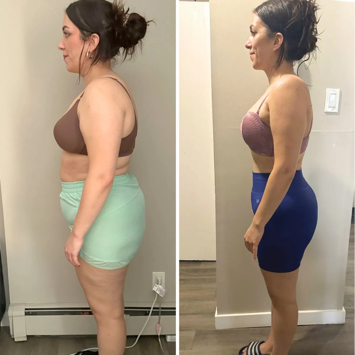 Transformação feminina antes e depois em 21 dias